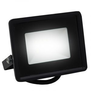 Proyector exterior de plástico negra, Boaz, 10W, 6500K LED, IP66