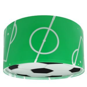 Lámpara de techo infantil de plástico verde, Football