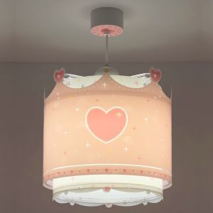 Lámpara colgante infantil de plástico rosa, Queen