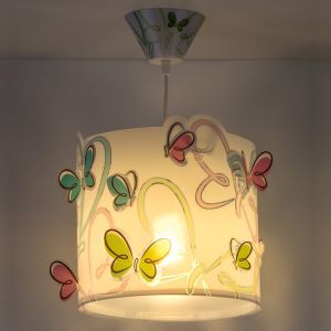 Lámpara colgante infantil de plástico azul, Butterfly