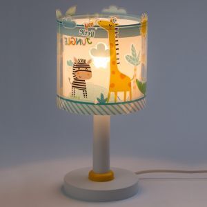 Lámpara de mesa infantil de plástico multicolor, Jungle, con interruptor