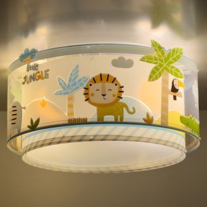 Lámpara de techo infantil de plástico multicolor, Jungle