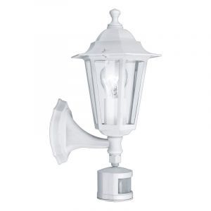 Aplique exterior con sensor de movimiento blanco de aluminio, Alieke, IP44