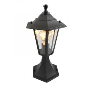 Lámpara exterior negra de aluminio, Alieke, IP44