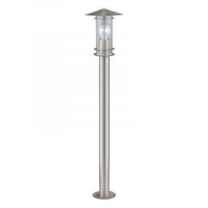 Lámpara exterior plateada de acero inoxidable, Arabella, IP44