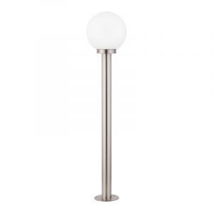 Lámpara exterior plateada de acero inoxidable, Baukje, IP44