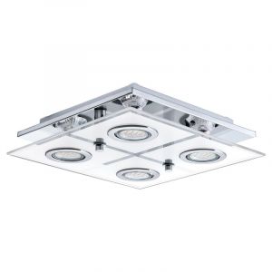 Plafón de techo cromado de vidrio, Lusie
