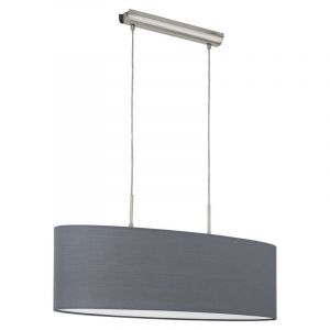 Lámpara colgante gris de tela, Abano