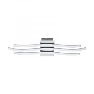 Lámpara de techo cromada de plástico, Therese, 26W, 3000K LED