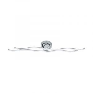 Lámpara de techo cromada de plástico, Therese, 40W, 3000K LED