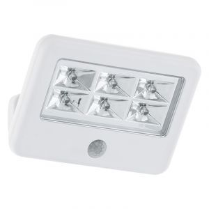 Aplique exterior con sensor de movimiento blanco de plástico, Patricia, 0,5W, 4000K LED, IP54