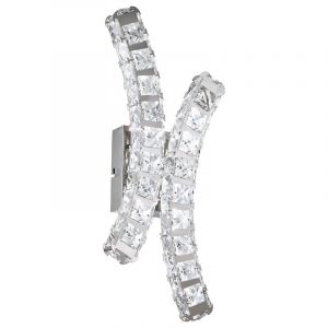 Aplique cromado de cristal, Dirk, 12W, 4000K LED
