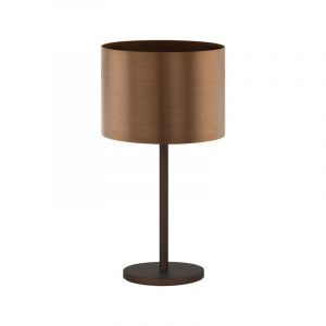 Lámpara de mesa marrón de plástico, Noor, con interruptor