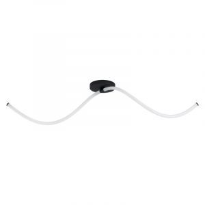 Plafón de techo negro de acero, Allal, 12W, 3000K LED