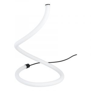 Lámpara de mesa negra de plástico, Allal, 10W, 3000K LED, con interruptor