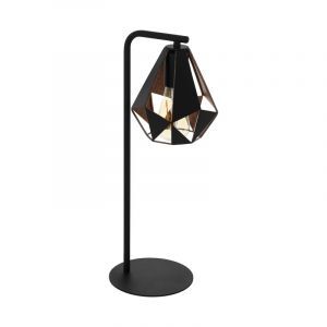 Lámpara de mesa negra de acero, Acri, con interruptor
