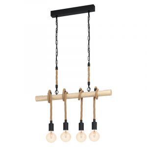 Lámpara colgante de madera marrón, Zerina