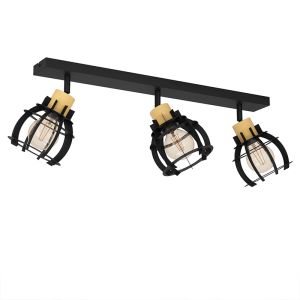 Foco de techo negro de aluminio, Redouan