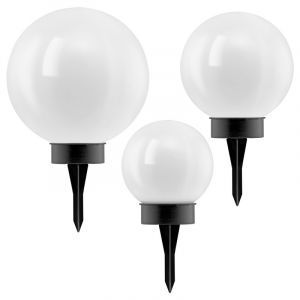 Estaca para jardín negra de plástico, Zora, 0,5W, 3000K LED, IP44, con interruptor