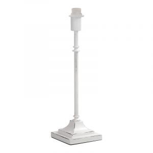 Lámpara de mesa sin pantalla blanca de metal, Noah, con interruptor
