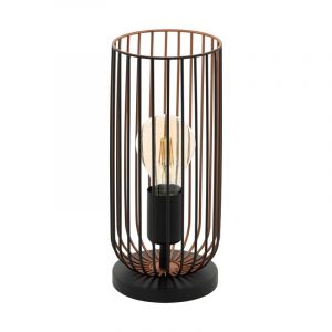 Lámpara de mesa cobre de acero, Silje, con interruptor