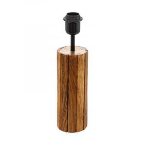 Lámpara de mesa de madera marrón, Jayvano, con interruptor