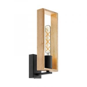 Aplique de madera negro, Elroy