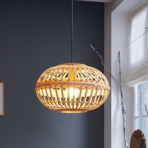 Lámpara colgante rústica madera, Firenze