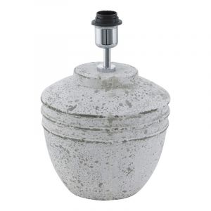 Lámpara de mesa de cerámica gris, Alana, con interruptor