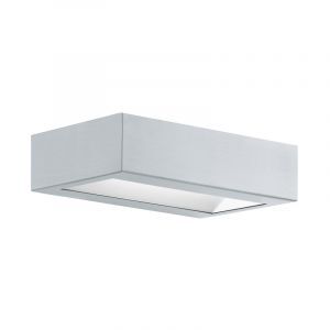 Lámpara exterior plateado de acero inoxidable, Simen, 4W, 3000K LED, IP44