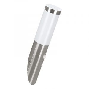 Aplique exterior con sensor de movimiento plateado de plástico, Carlein, IP44