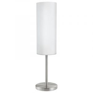 Lámpara de mesa níquel de vidrio, Ciuda, con interruptor