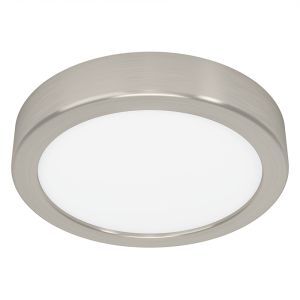 Plafón de techo níquel de plástico, Geraldo, 11W, 3000K LED