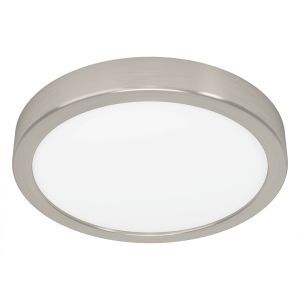 Plafón de techo níquel de acero, Geraldo, 17W, 3000K LED