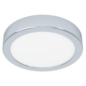 Lámpara de techo baño cromada de plástico, Geraldo, 11W, 3000K LED, IP44