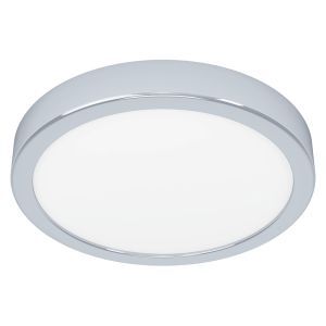 Lámpara de techo baño cromada de plástico, Geraldo, 17W, 3000K LED, IP44