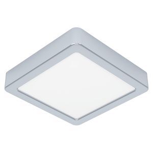 Lámpara de techo baño cromada de plástico, Geraldo, 11W, 3000K LED, IP44