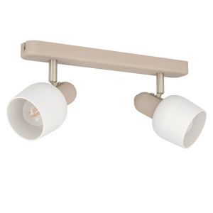 Foco de techo beige de acero, Connor