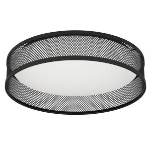 Plafón de techo negro de acero, Jolene, 20W, 3000K LED