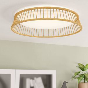 Plafón de techo rústico madera, Jolene, 20W, 3000K LED