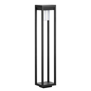 Lámpara de pie solar exterior negra de aluminio, Kwame, 3,7W, 4000K LED, IP44
