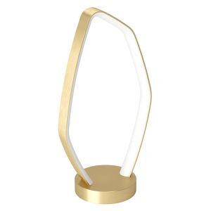 Lámpara de mesa dorada de aluminio, Samson, 10,8W, 3000K LED, con interruptor