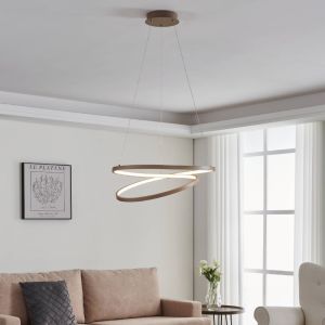 Lámpara colgante beige de aluminio, Ties, 36W, 3000K LED