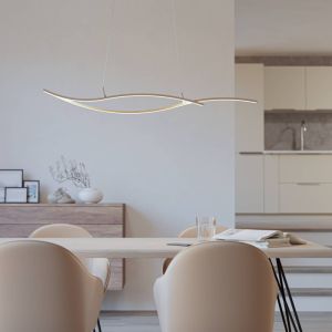 Lámpara colgante marrón de acero, Tevin, 20W, 4000K LED