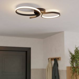 Lámpara de techo negra de aluminio, Thekla, 21W, 3000K LED