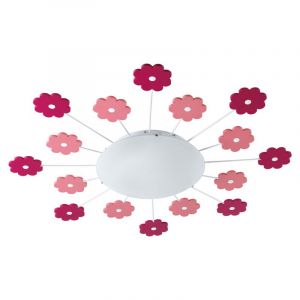 Lámpara de techo infantil rosa de vidrio, Olle