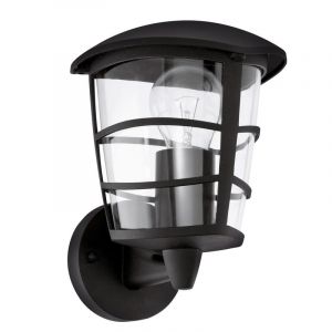 Lámpara exterior negra de plástico, Inas, IP44
