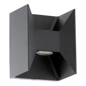 Lámpara exterior antracita de aluminio, Jeslynn, 3W, 3000K LED, IP44