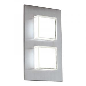 Lámpara exterior plateada de acero inoxidable, Jorien, 3W, 3000K LED, IP44