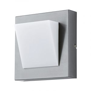 Lámpara exterior plateado de plástico, Mell, 4W, 3000K LED, IP44